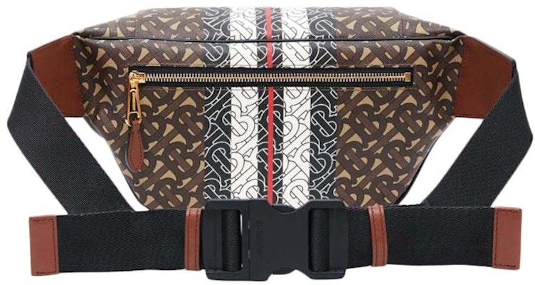 Burberry Medium Monogram Stripe E-canvas Bum Bag Brown Order Burberry Medium Monogram Stripe E-canvas Bum Bag Brown