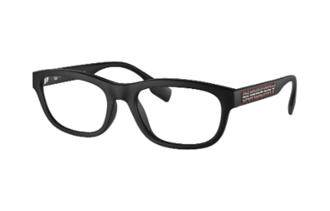 Burberry Men’s Black Irregular Acetate Optical Frame with Clear Lenses. BE2385U3464