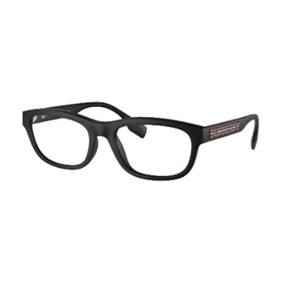 Burberry Men’s Black Irregular Acetate Optical Frame with Clear Lenses. BE2385U3464