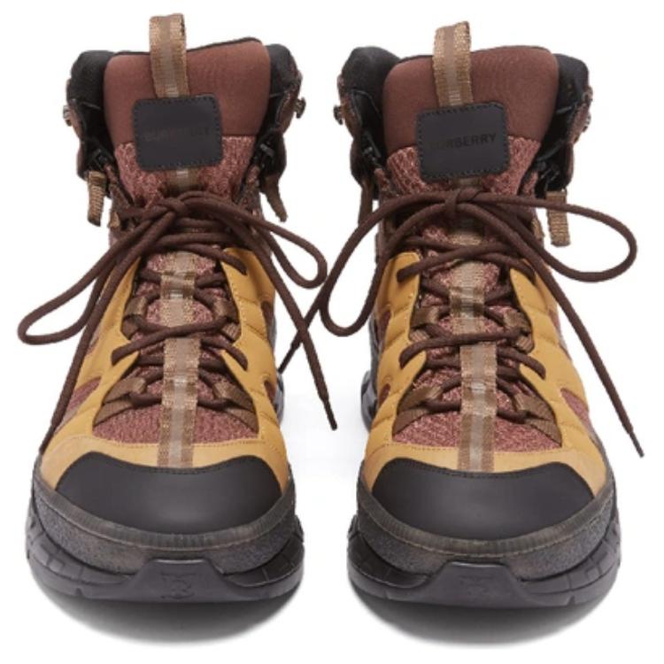 Shop Burberry Mesh Nubuck Union Dark Tan High 80134081