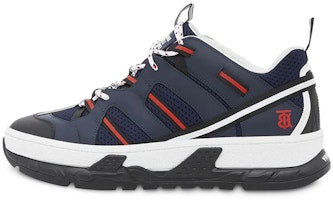 Burberry Mesh Nubuck Union Navy Red 8024045 Burberry Mesh Nubuck Union Navy Red 8024045