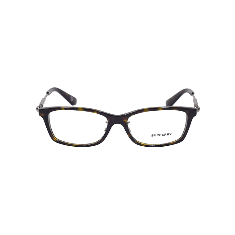 Lookbook Cermin Mata Optikal Lelaki Burberry Logo Logam Rectangle dalam Tortoiseshell. B2414-D-3002
