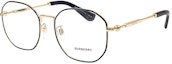 Buy Burberry Metal Logo Series Irregular Optical Eyeglasses Black Gold Men. B1387-D-1326