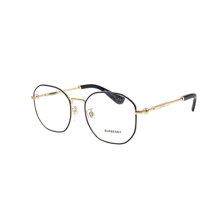 Order Burberry Metal Logo Series Irregular Optical Eyeglasses Black Gold Men. B1387-D-1326