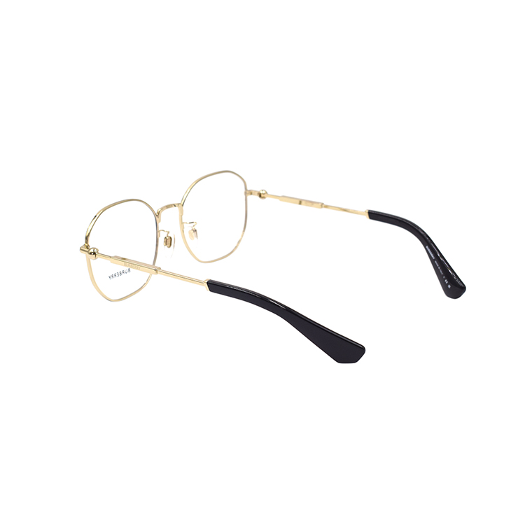 Shop Burberry Metal Logo Series Irregular Optical Eyeglasses Black Gold Men. B1387-D-1326
