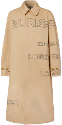 Burberry Mid-Length Casual Trench Coat with Monogram Print - Honey Beige. 80361901 Buy Burberry Mid-Length Casual Trench Coat with Monogram Print - Honey Beige. 80361901