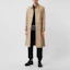 Shop Burberry Mid-Length Casual Trench Coat with Monogram Print - Honey Beige. 80361901