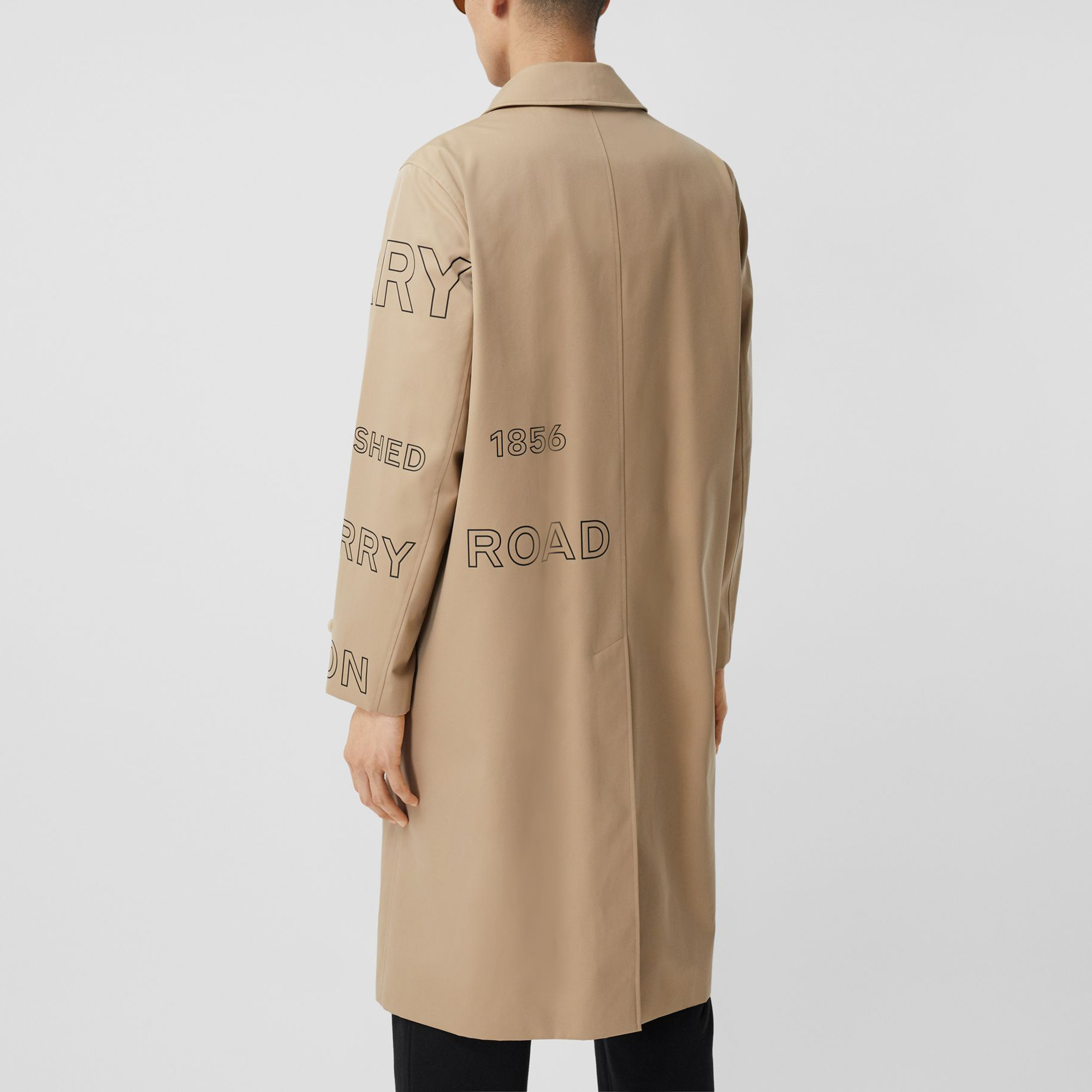 Burberry Mid-Length Casual Trench Coat with Monogram Print - Honey Beige. 80361901 圖 6