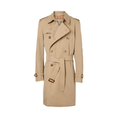 Burberry Mid-Length Trench Coat in Honey Color 40734831