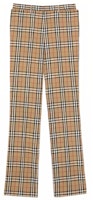 Burberry Mid-Rise Straight-Leg Checkered Casual Pants Khaki 80225451 Burberry Mid-Rise Straight-Leg Checkered Casual Pants Khaki 80225451