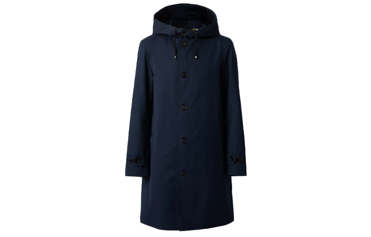 Burberry Midnight Blue Gabardine Hooded Trench Coat for Men 80336501 圖 2