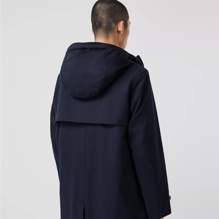 Burberry Midnight Blue Gabardine Hooded Trench Coat for Men 80336501 圖 3