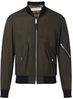 Burberry Military Green Zip-Up Stand Collar Jacket 40518891 Burberry Military Green Zip-Up Stand Collar Jacket 40518891