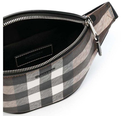 Burberry Mini Cason Checked Belt bag Dark Brown Lookbook Burberry Mini Cason Checked Belt bag Dark Brown