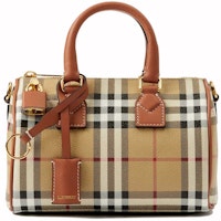 Burberry Mini Check Bowling Bag Vntg Chk/Briar Brown Burberry Mini Check Bowling Bag Vntg Chk/Briar Brown