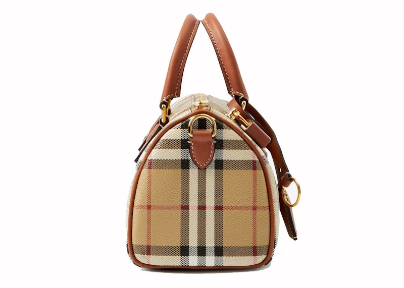 Order バーバリー ミニチェック ボウリングバッグ ヴィンテージ チェック/ブライアブラウン