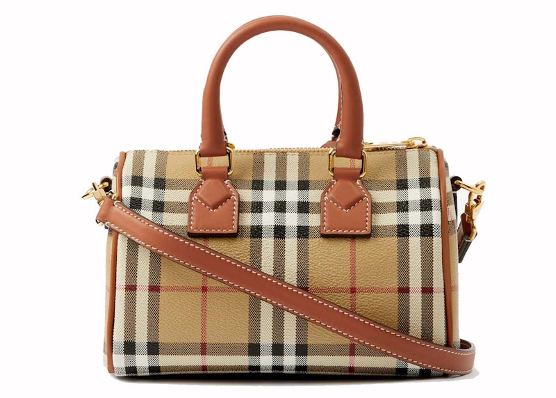 Lookbook バーバリー ミニチェック ボウリングバッグ ヴィンテージ チェック/ブライアブラウン