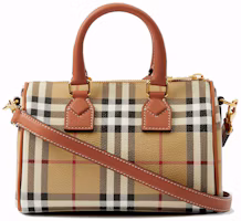 Lookbook Burberry Mini Check Bowling Bag Vntg Chk/Briar Brown