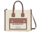 Buy Burberry Tote Canvas Dua Warna Mini Freya Beg Semula Jadi/Coklat Tua