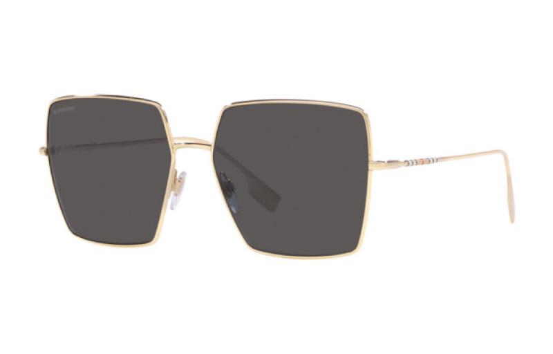 Burberry Minimalist Irregular Metal Unisex Sunglasses in Brown. BE3133110987