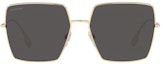 Lookbook Burberry Minimalist Irregular Metal Unisex Sunglasses in Brown. BE3133110987