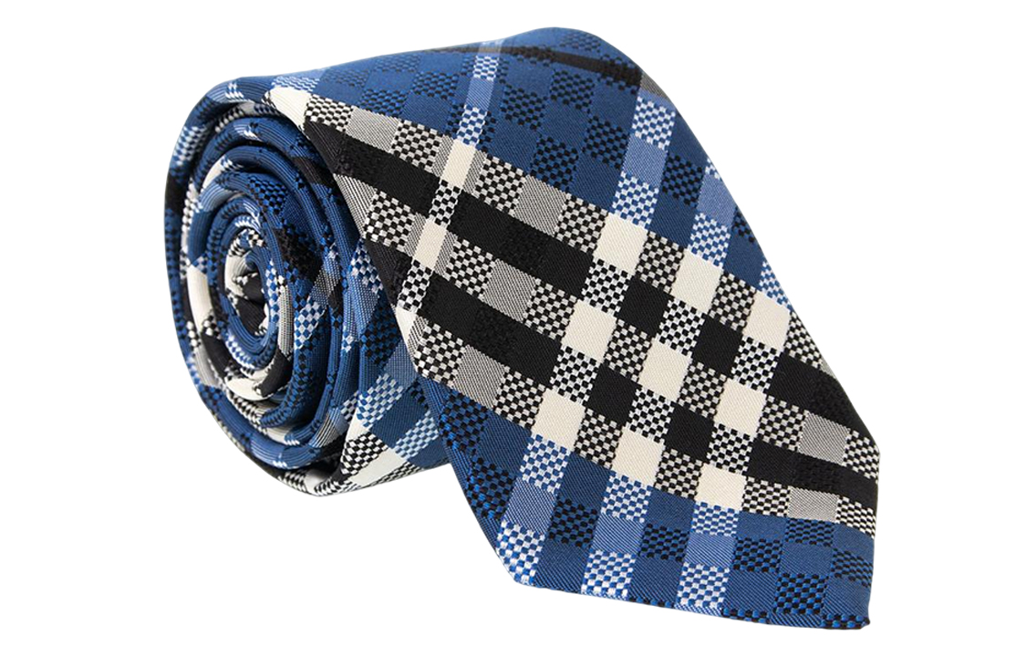 Order Burberry Modern Cut Jacquard Check Silk Tie Men’s Blue. 80415711