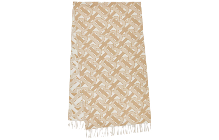 Burberry Monogram Cashmere Scarf Light Sand 80192311 圖 2