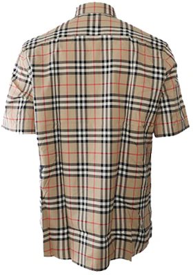 Burberry Monogram Check Short Sleeve Shirt in Archive Beige 80173011 Lookbook Burberry Monogram Check Short Sleeve Shirt in Archive Beige 80173011