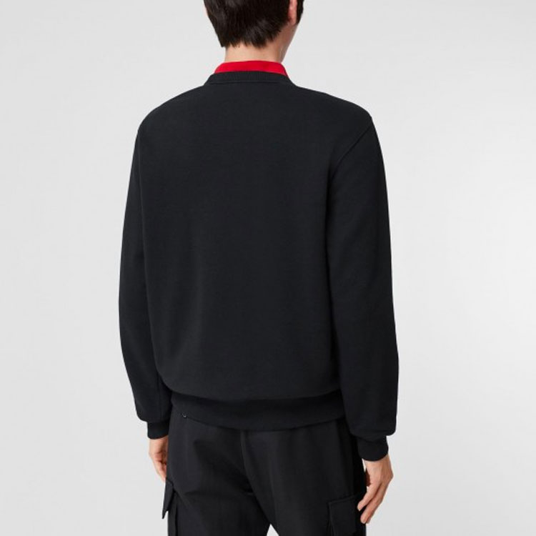 Details for Burberry 經典字母圓領黑色長袖休閒衫 80245321