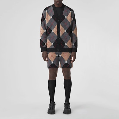 Burberry Monogram Diamond Pattern Wool-Cashmere Sweater Beige 80481011 Lookbook Burberry Monogram Diamond Pattern Wool-Cashmere Sweater Beige 80481011