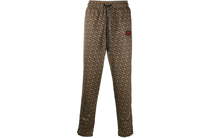 Burberry Monogram Drawstring Jogger Pants Men - Marl Brown 80264671