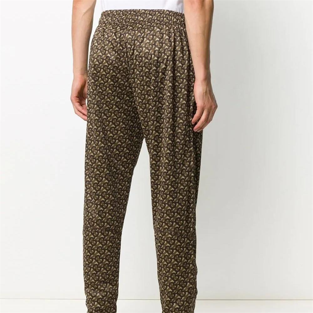 Purchase 버버리 모노그램 드로스트링 조거팬츠 남성 - 말 브라운 80264671