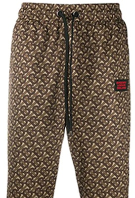 버버리 모노그램 드로스트링 조거팬츠 남성 - 말 브라운 80264671 Details for 버버리 모노그램 드로스트링 조거팬츠 남성 - 말 브라운 80264671
