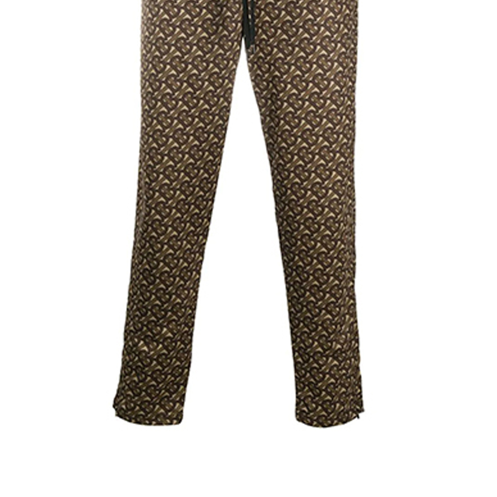 Sizing 버버리 모노그램 드로스트링 조거팬츠 남성 - 말 브라운 80264671