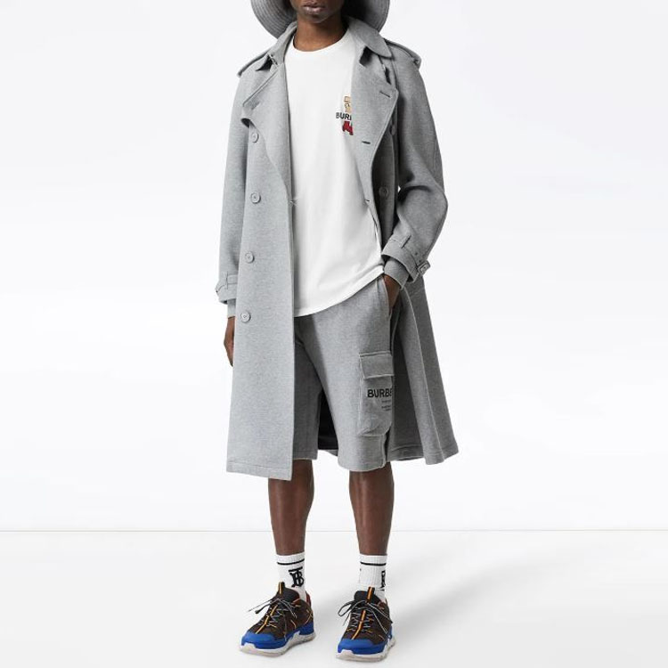 Burberry Monogram Gradient Logo Unisex White Crewneck T-Shirt 80174961 圖 5