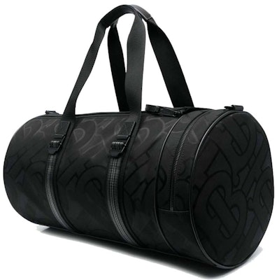 Tas Barrel Sedang Burberry Monogram Jacquard Hitam Order Tas Barrel Sedang Burberry Monogram Jacquard Hitam