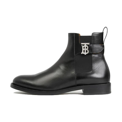 Burberry Monogram Leather Chelsea Boot 'Black'