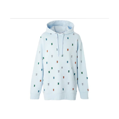 Burberry Monogram Logo Hoodie Men’s Light Blue 80263131