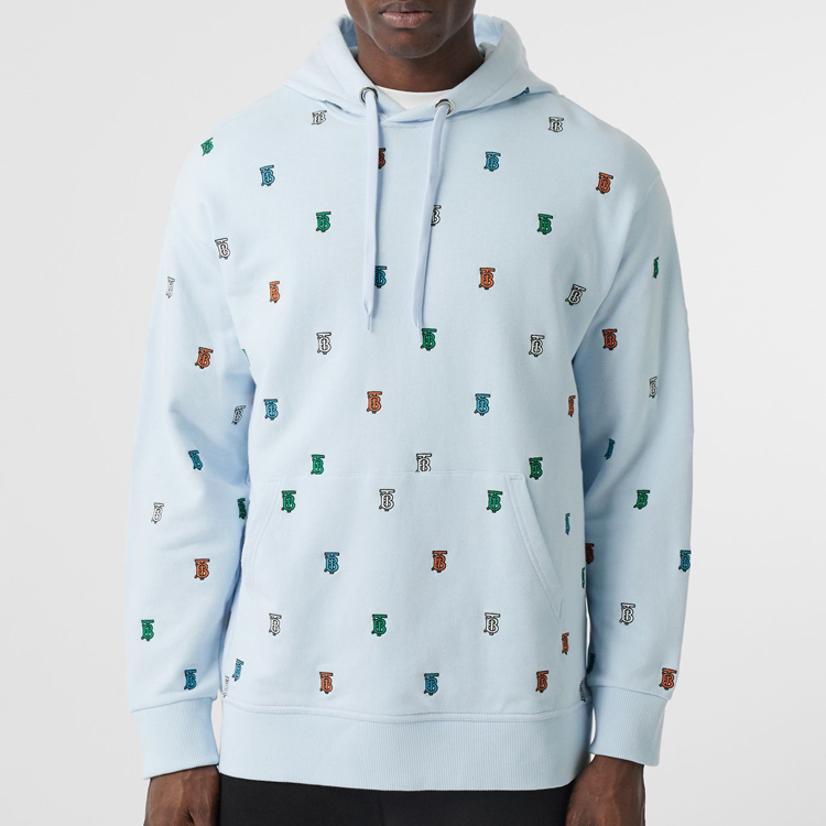 Lookbook Burberry Monogram Logo Hoodie Men’s Light Blue 80263131