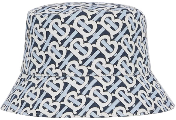 Burberry Monogram Logo Print Cotton Bucket Hat Navy Blue 80483051 Buy Burberry Monogram Logo Print Cotton Bucket Hat Navy Blue 80483051