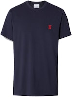 Burberry Monogram Motif Navy Blue Cotton Short Sleeve T-Shirt for Men 80140221 Burberry Monogram Motif Navy Blue Cotton Short Sleeve T-Shirt for Men 80140221