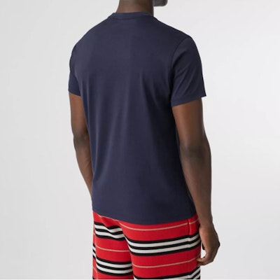 Burberry Monogram Motif Baju-T Biru Navy Lengan Pendek Lelaki 80140221 Shop Burberry Monogram Motif Baju-T Biru Navy Lengan Pendek Lelaki 80140221