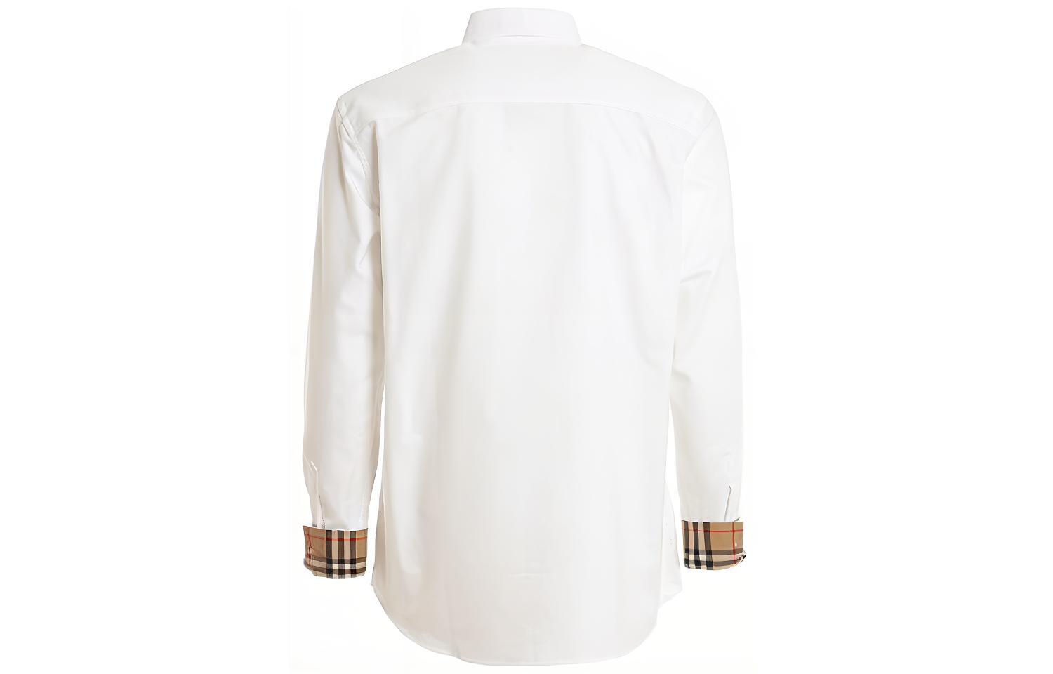 Lookbook Burberry Monogram Motif Vintage Check Classic Slim Shirt White Fall 8024514