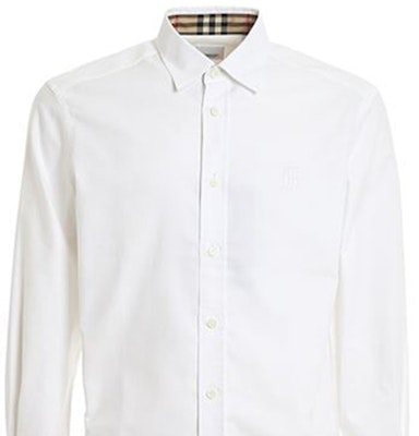 Burberry Monogram Motif Vintage Check Classic Slim Shirt White Fall 8024514 Cheap Burberry Monogram Motif Vintage Check Classic Slim Shirt White Fall 8024514