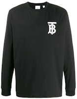 Burberry Monogram Print Black Unisex Long Sleeve Tee 8024599 Burberry Monogram Print Black Unisex Long Sleeve Tee 8024599