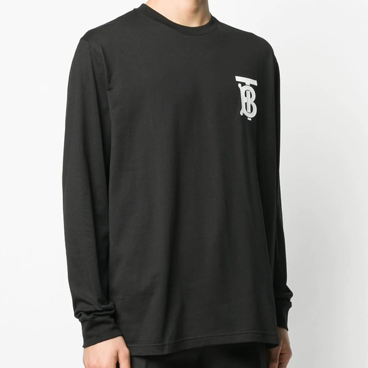 Purchase Burberry 黑色雙性長袖T恤 Monogram印花 8024599