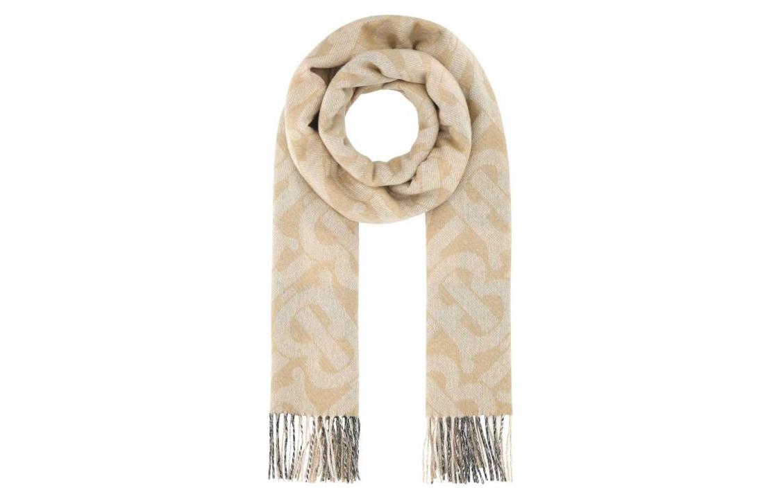 Burberry Monogram Print Cashmere Scarf Brown 80574701 圖 2
