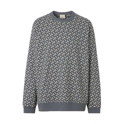 Burberry Monogram Print Pullover Sweatshirt Grey 80501931