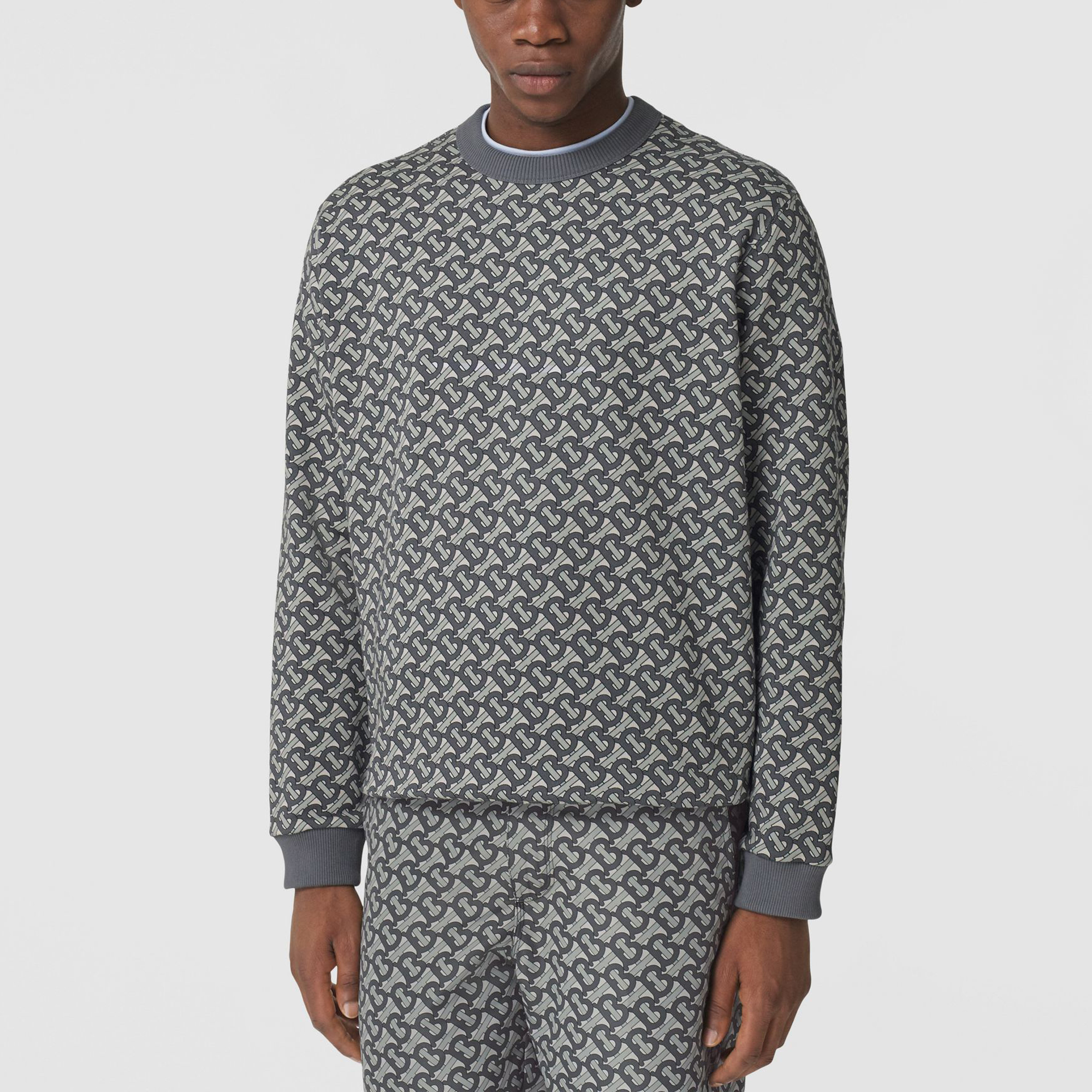 Burberry Monogram Print Pullover Sweatshirt Grey 80501931 圖 4