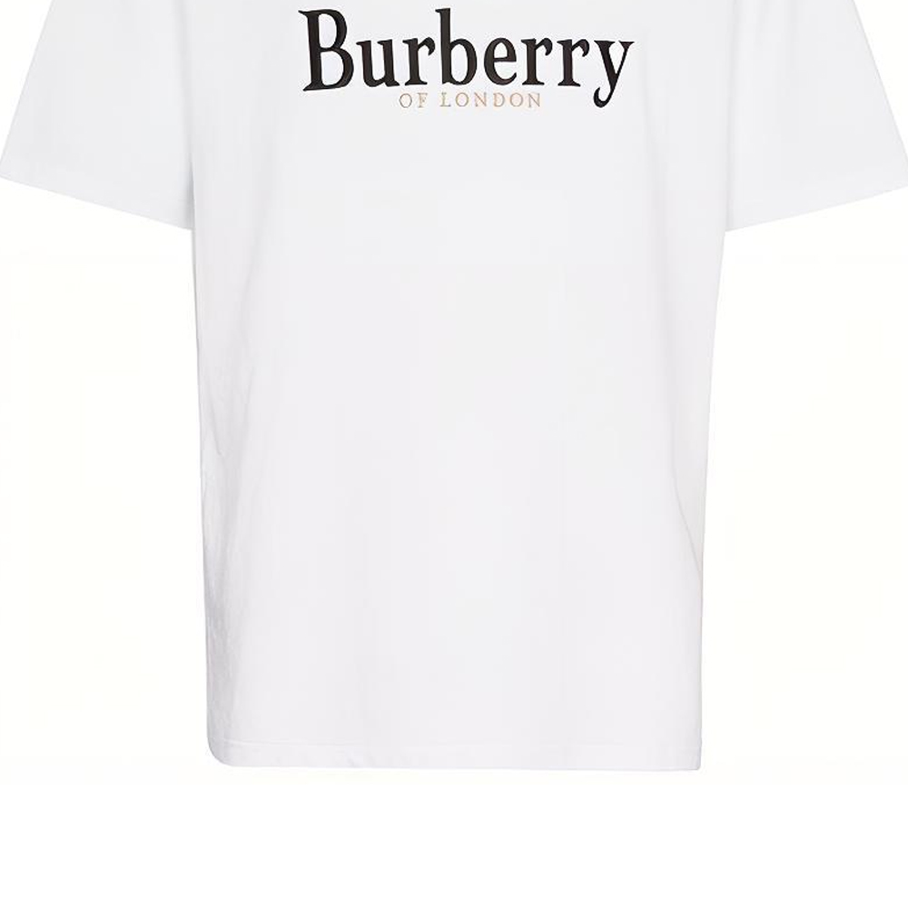 Burberry Monogram Print Unisex White Crewneck T-Shirt 8007830 圖 7